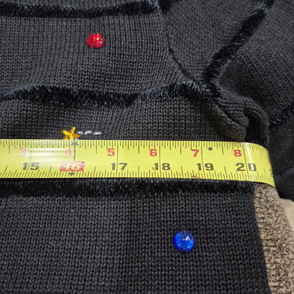Festive Black Holiday Jacket with Embroidered Reindeer - Picture 12 of 14